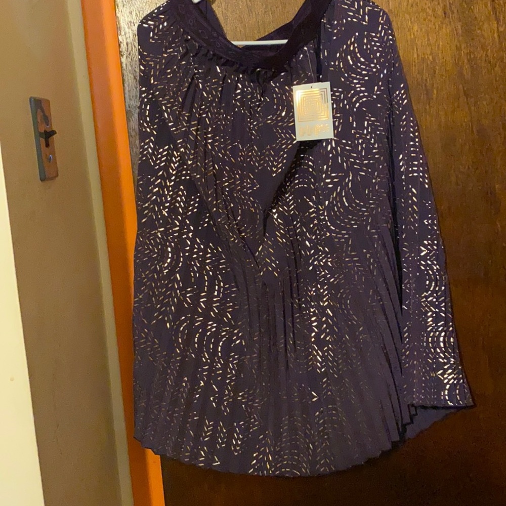 Lularoe Jill Skirt NWT 3X Plum W/ Gold Beautiful